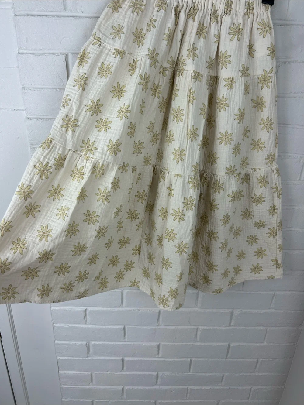 Rylee + Cru Girls Cotton Floral Daisies Midi Skirt Size 8-9Y